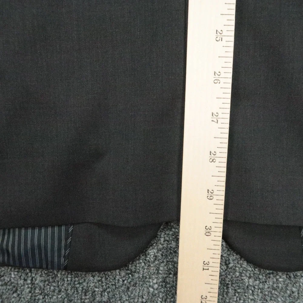 Banana Republic Blazer Mens 44L Dark Charcoal Marzotto Slim Fit Wool Super 120s
